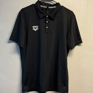 Arena Classic Black Polo Shirt Sz L 0184